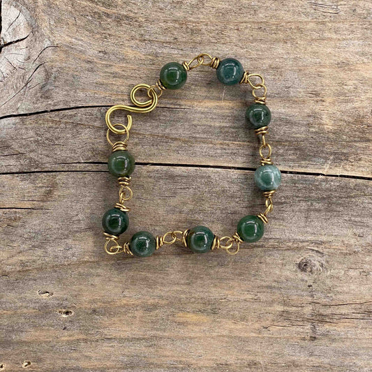 Armbånd i Messing med Lenke/Wire - 503