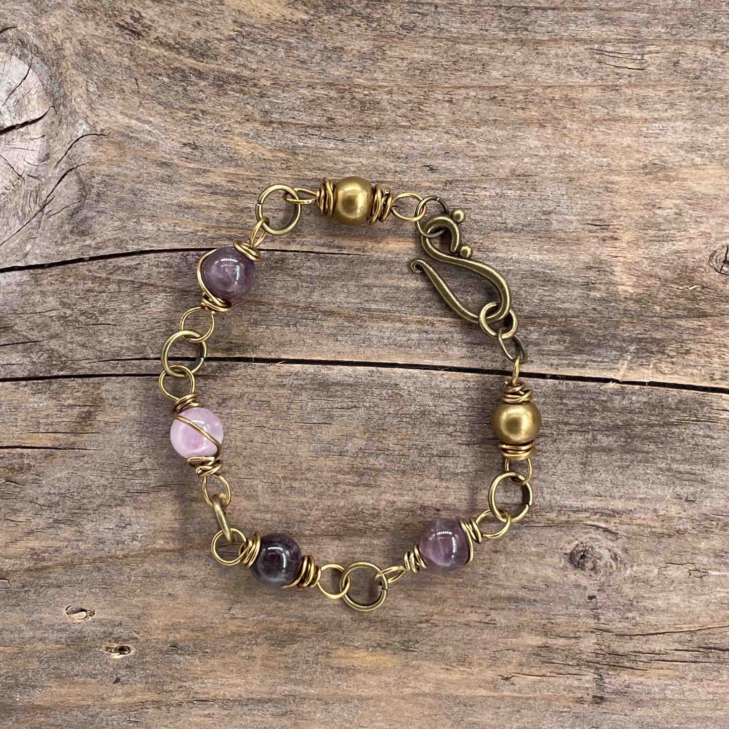 Armbånd i Messing med Lenke/Wire - 510