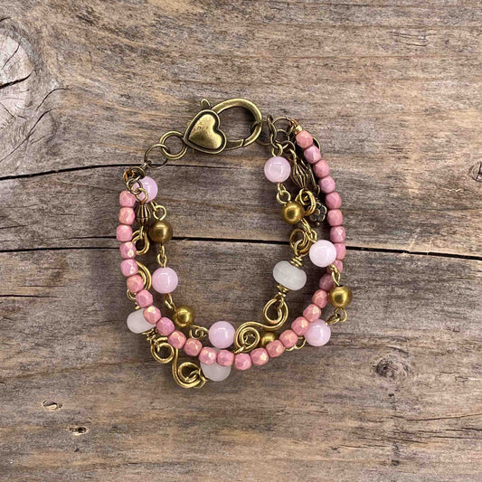 Armbånd i Messing med Lenke/Wire - 511