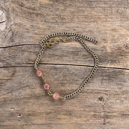 Armbånd i Messing med Lenke/Wire - 515