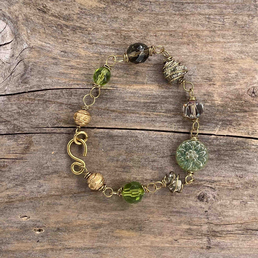 Armbånd i Messing med Lenke/Wire - 516