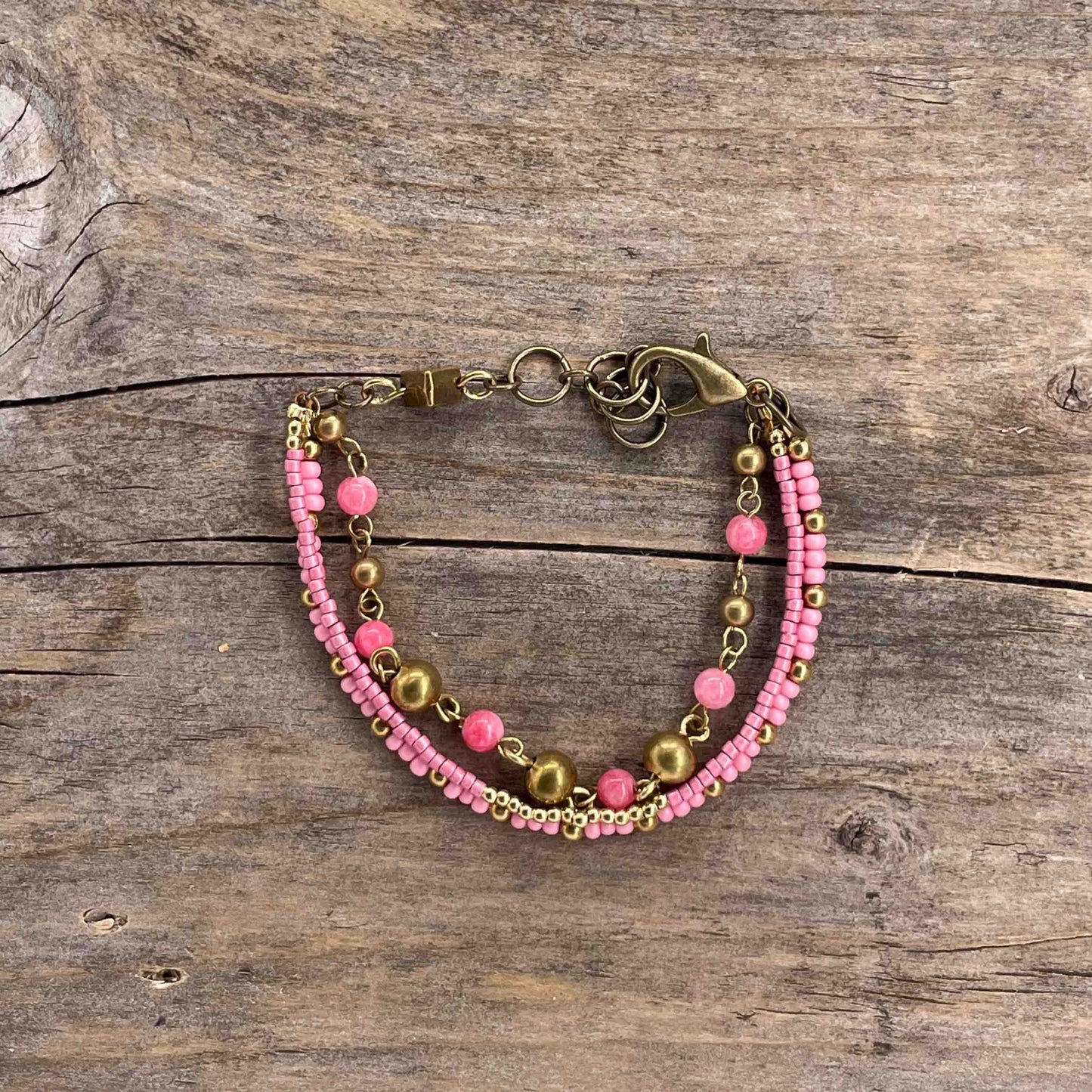 Armbånd i Messing med Lenke/Wire - 517