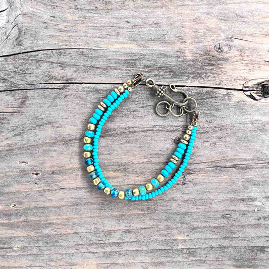 Armbånd i Messing med Lenke/Wire - 531