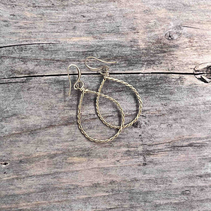 Øredobber Antikk Messing - Hoops