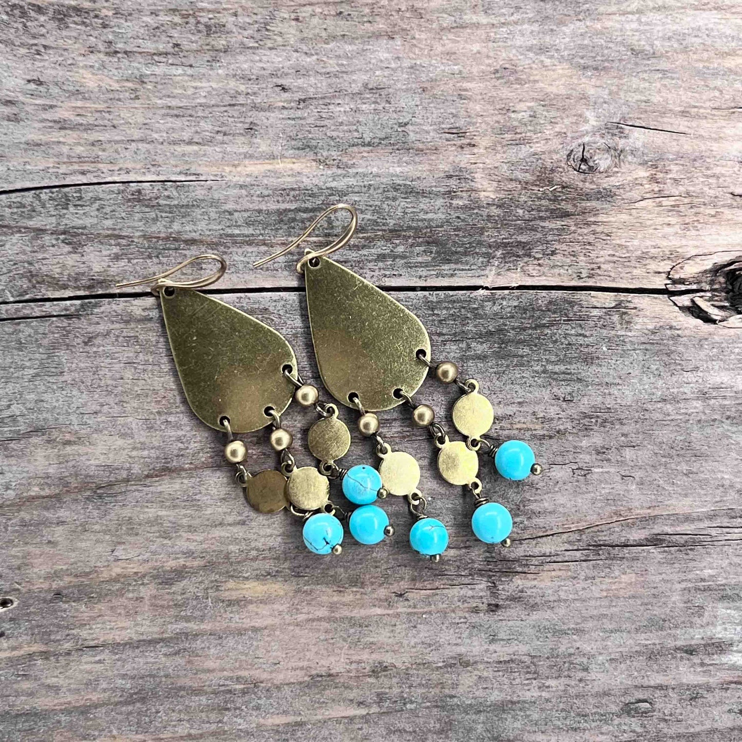 Chandelier Øredobber i Messing - 70 mm - 567