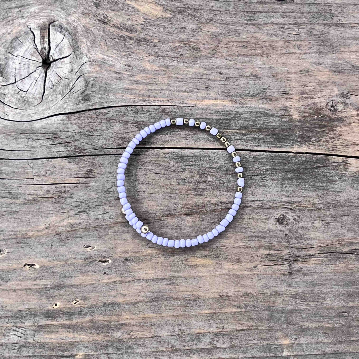 Messing Armebånd Memorywire med Seed Beads - 600