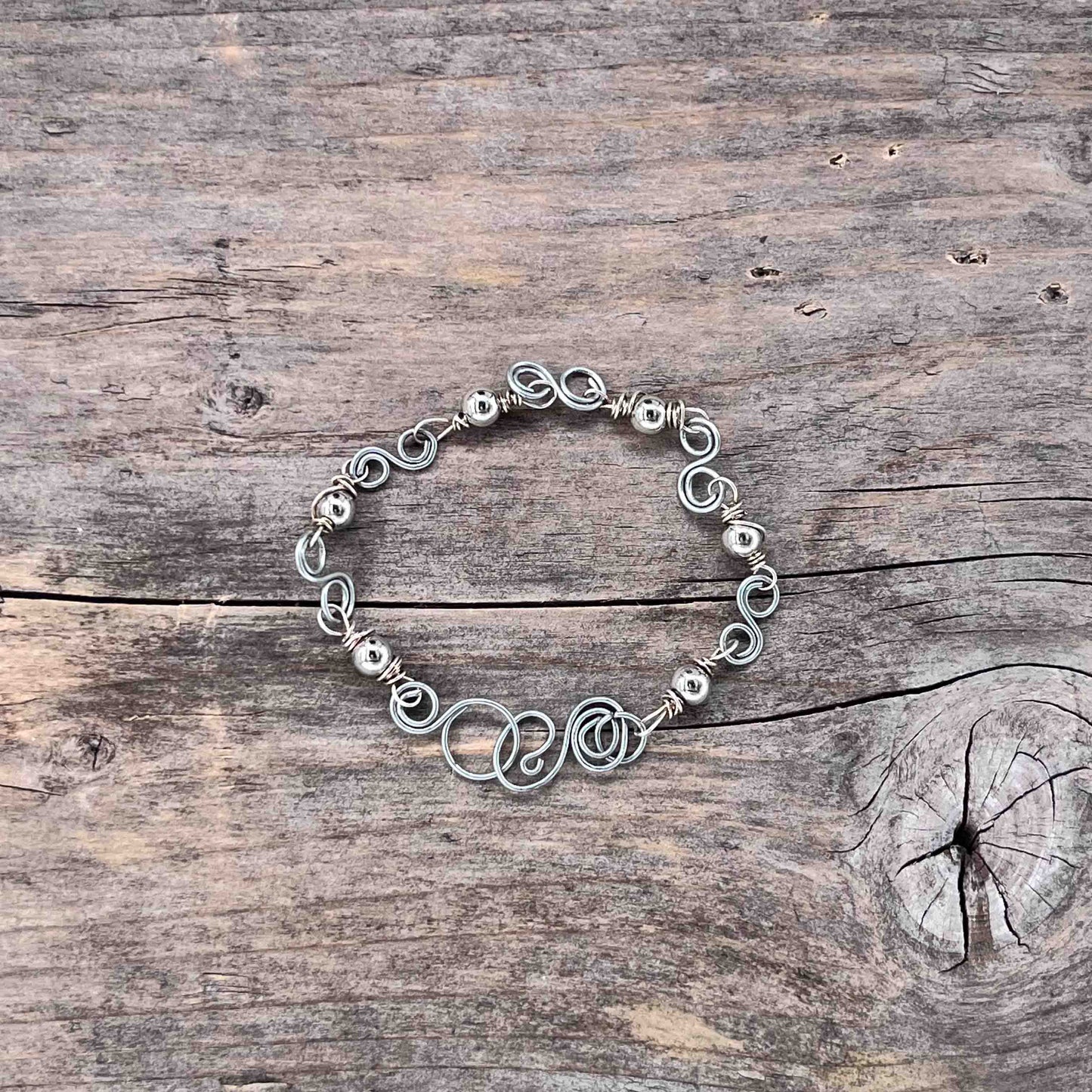 Armbånd i Sølv med Lenke/Wire - 633