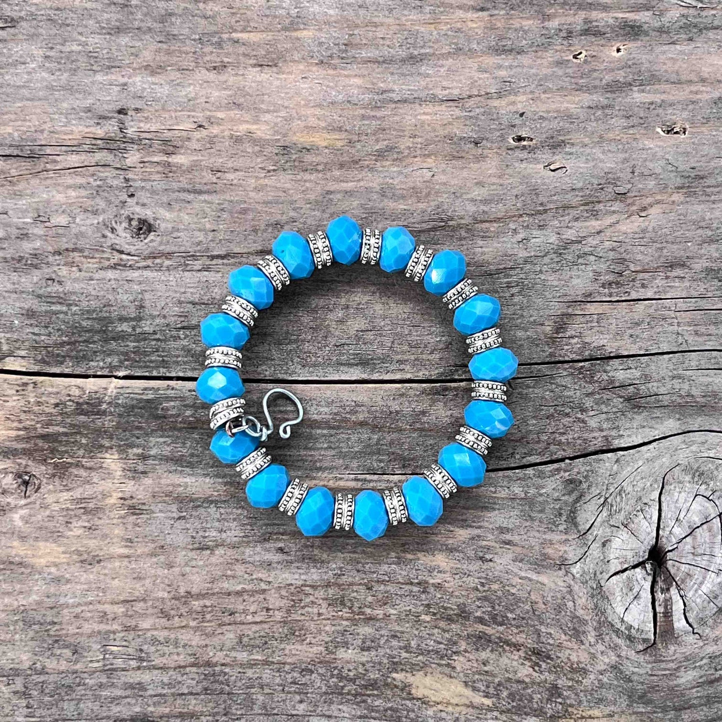 Sølv Armebånd Memorywire med glass - 670