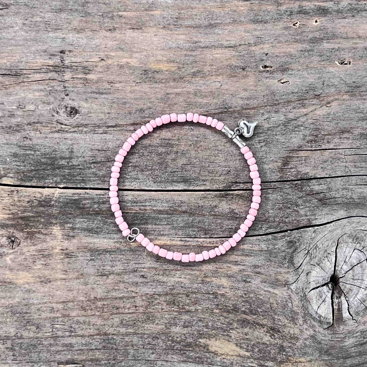 Sølv Armebånd Memorywire med Seed Beads - 682