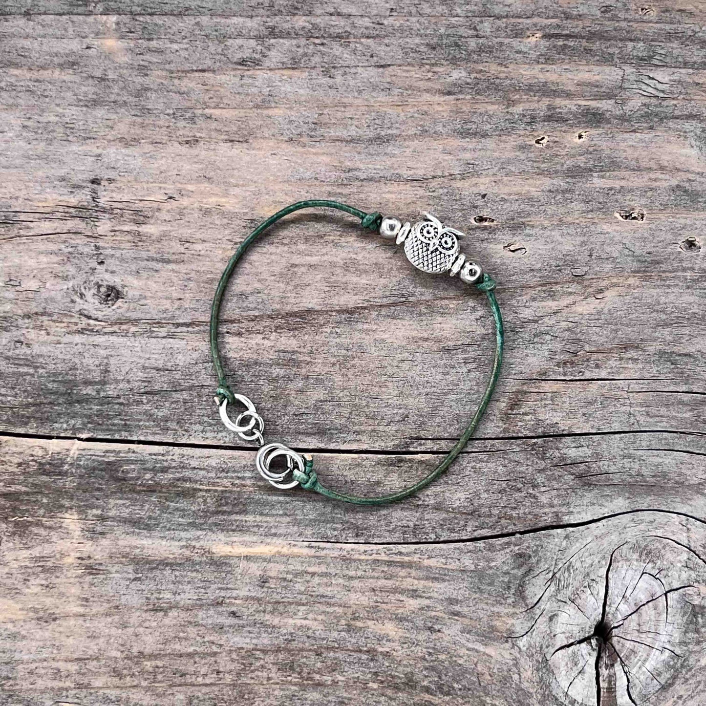 Armbånd i Sølv med Skinn - 712