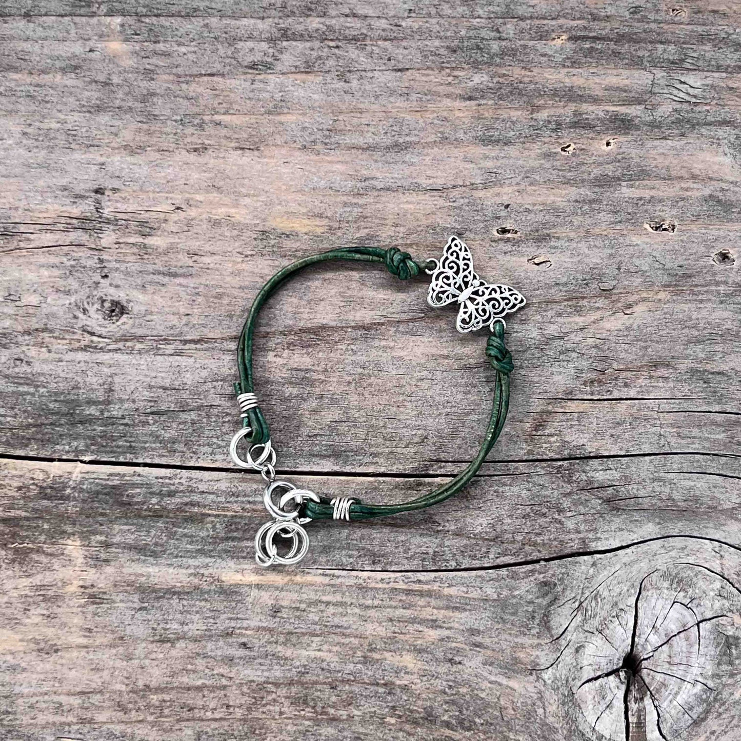 Armbånd i Sølv med Skinn - 713