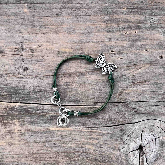 Armbånd i Sølv med Skinn - 713