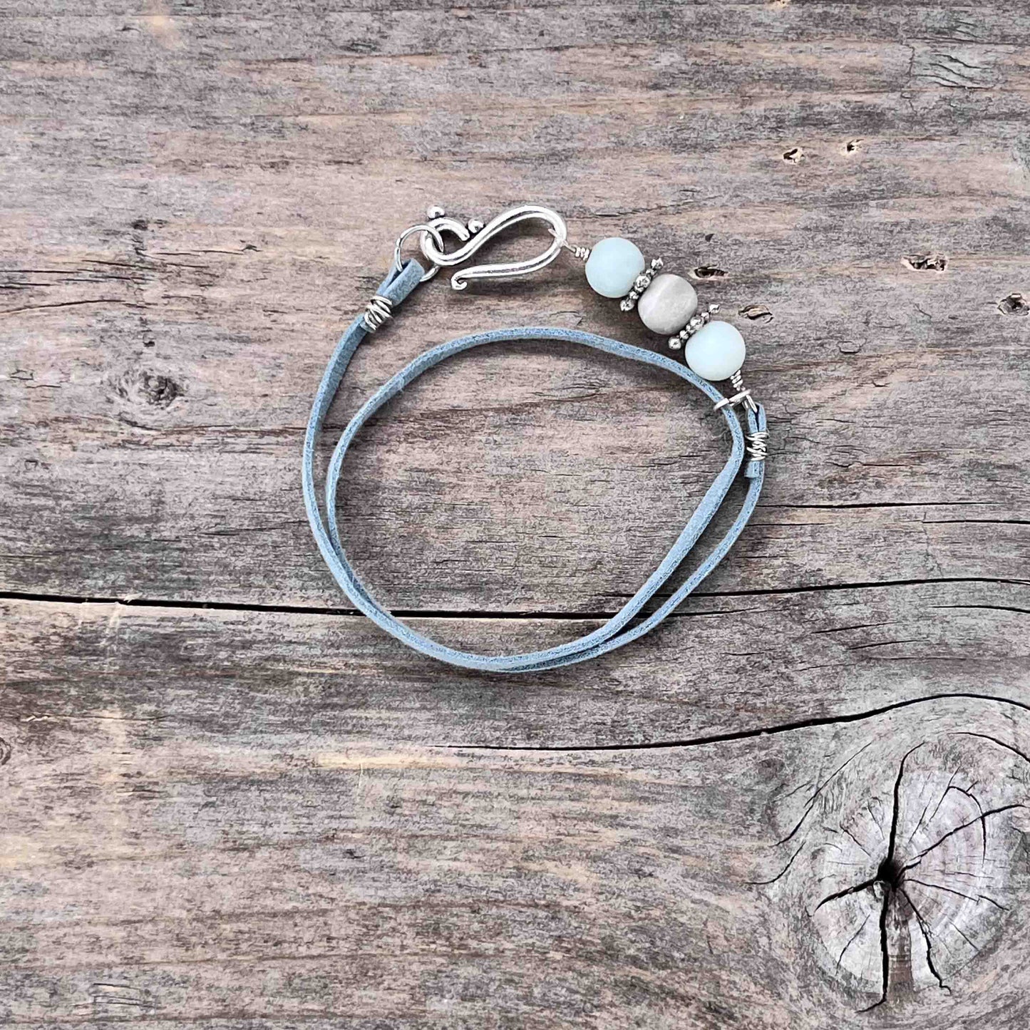 Armbånd i Sølv med Skinn - 715