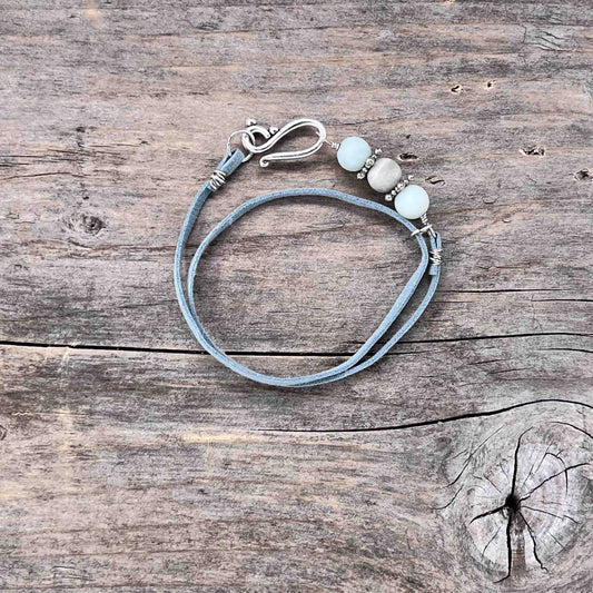 Armbånd i Sølv med Skinn - 715