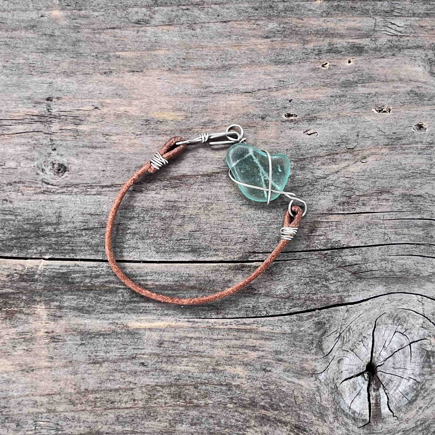 Armbånd i Sølv med Skinn - 721