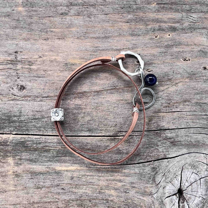 Armbånd Sølv - Skinn