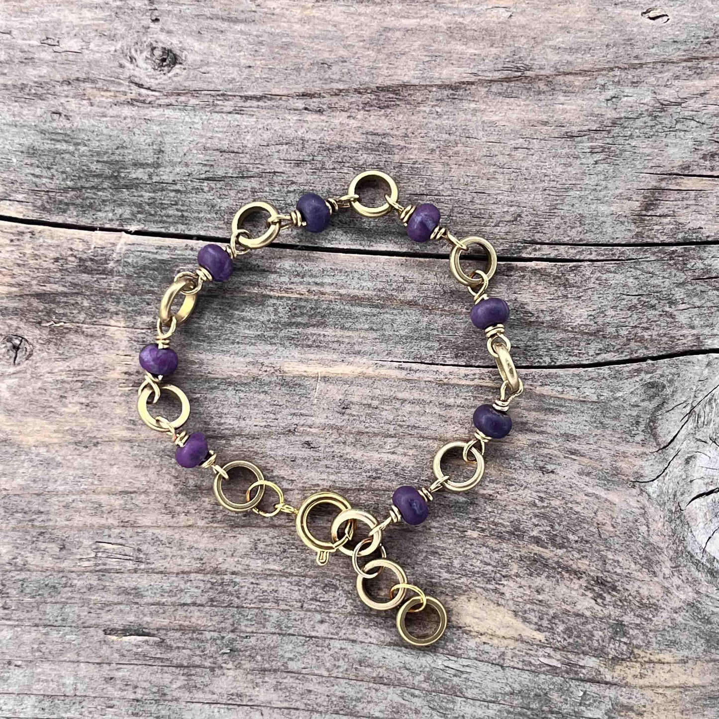 Armbånd i Messing med Lenke/Wire - 780