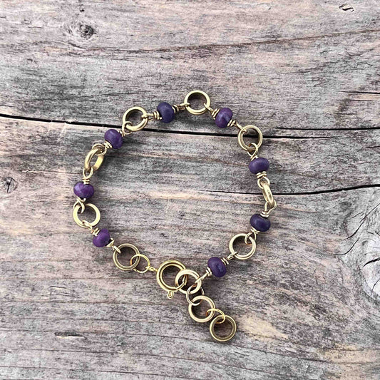 Armbånd i Messing med Lenke/Wire - 780