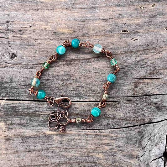 Armbånd i Kobber med Lenke/Wire - 797