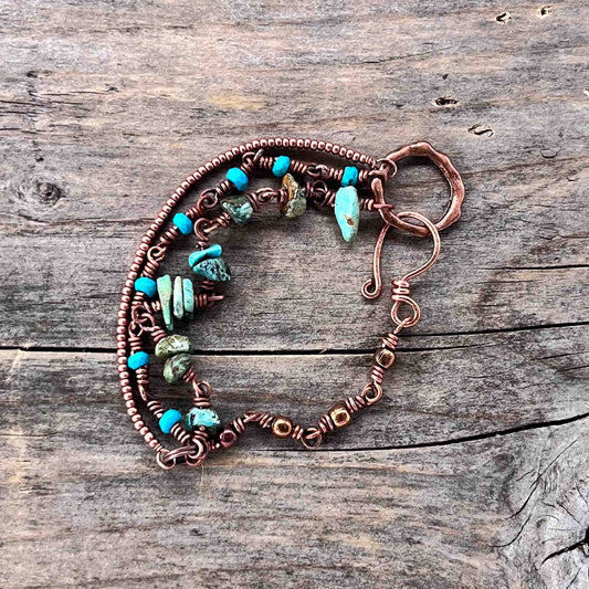 Armbånd i Kobber med Lenke/Wire - 805