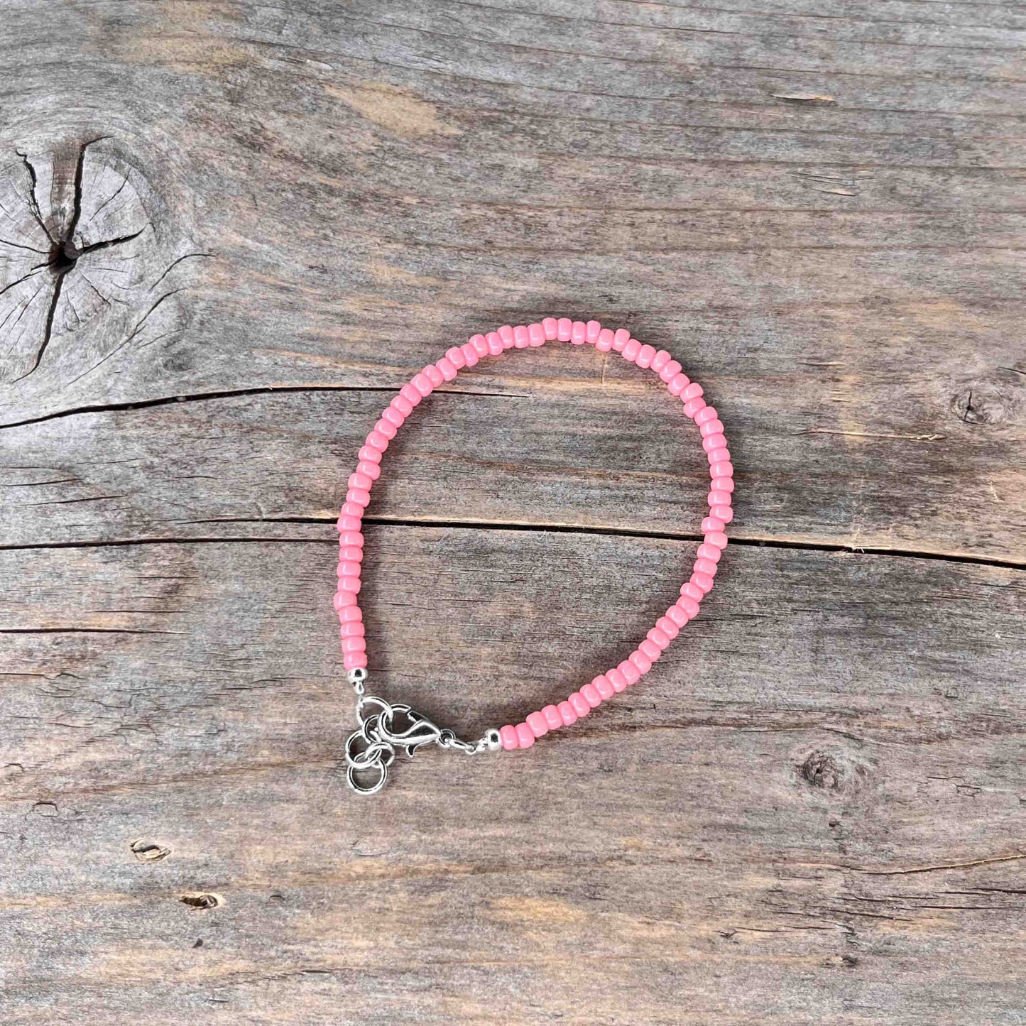 Sølv Armebånd med Seed Beads - 916