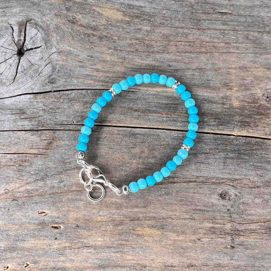 Sølv Armebånd med Seed Beads - 926