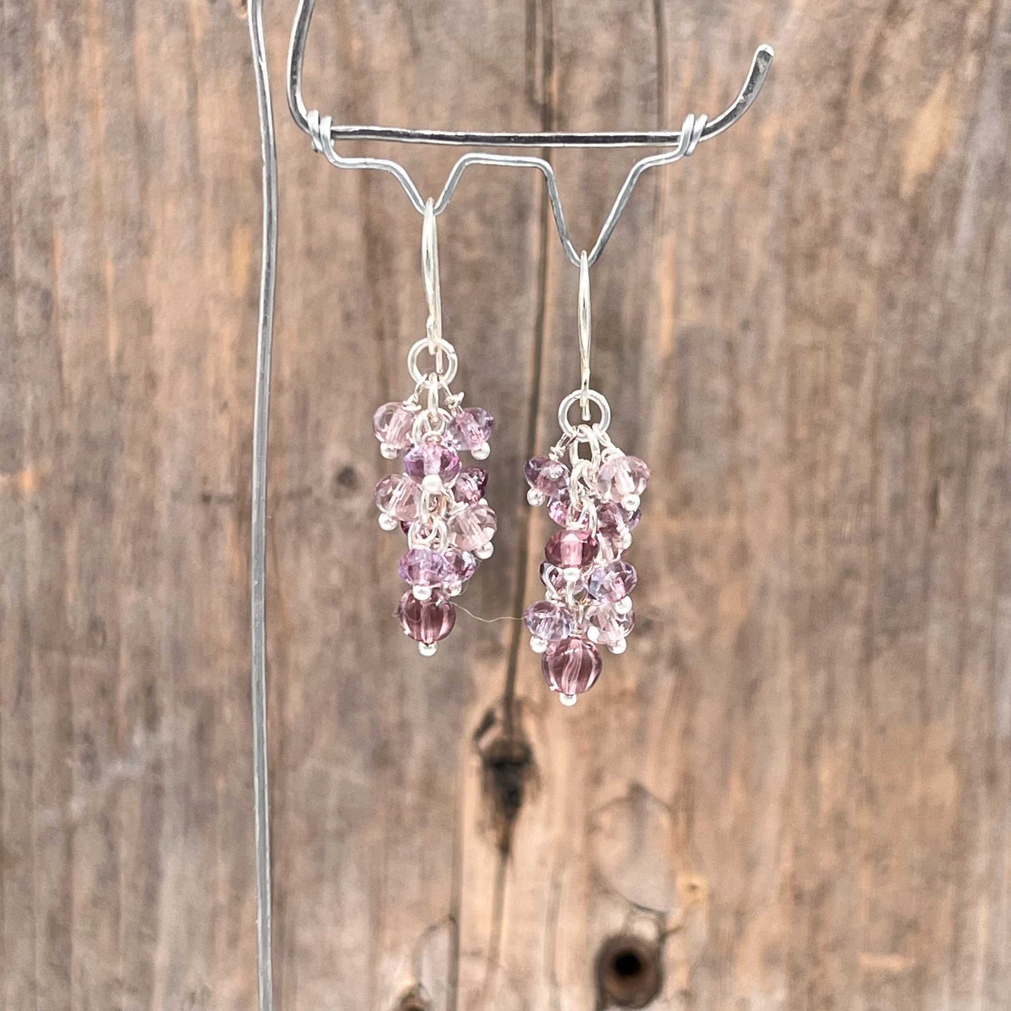 Øredobber i Sølv med Glassperler - 40 mm - 931