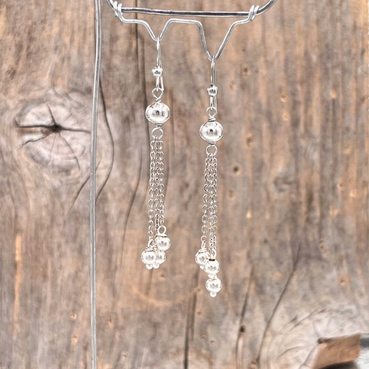 Øredobber i Sølv med Sølv - 60 mm - 942