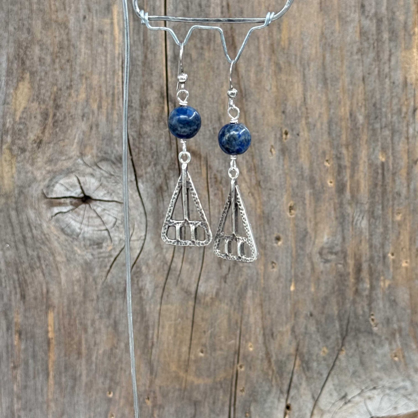 Sølv Øredobber med Lapis Lazuli