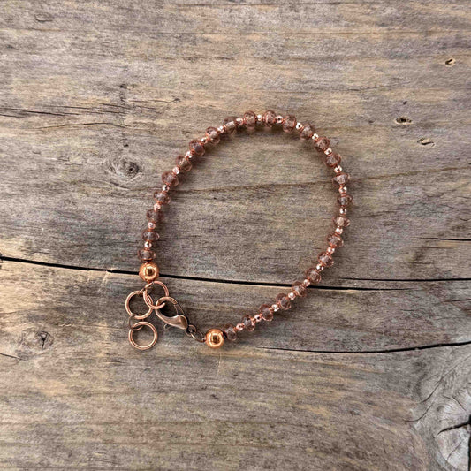 Kobber Armbånd med Glass