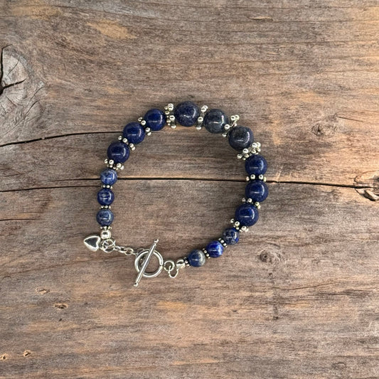 Sølv Armbånd med Lapis Lazuli