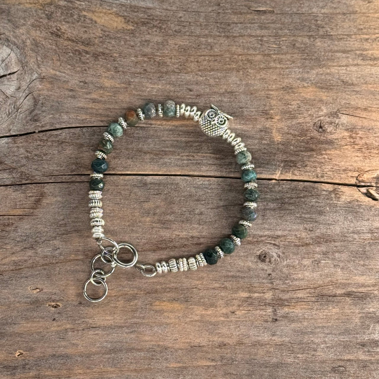 Sølv Armbånd med Jasper (fasett)
