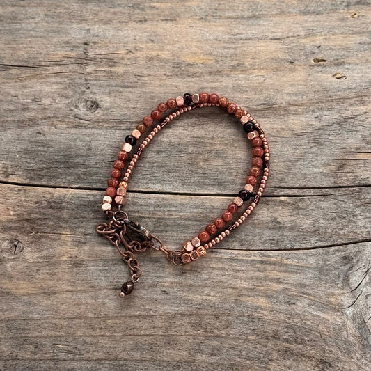 Kobber Armbånd med Aventurin