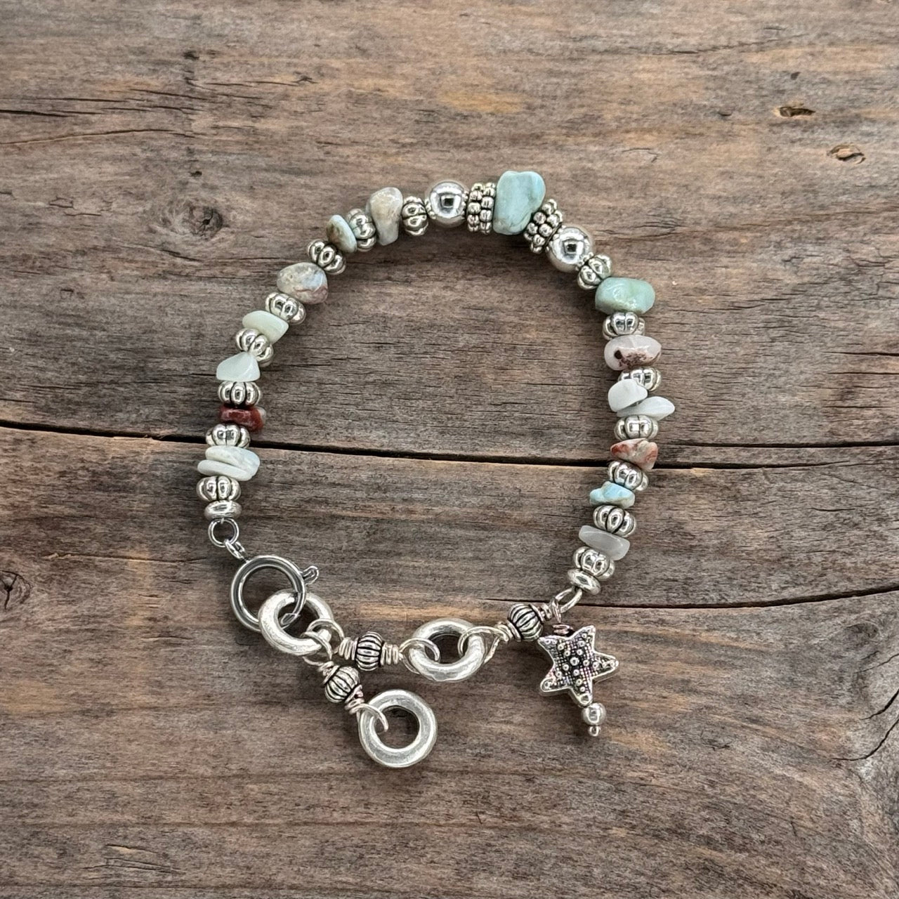 Sølv Armbånd med Larimar