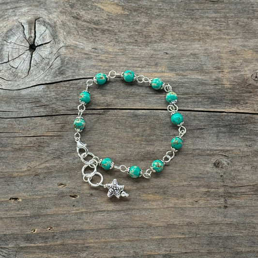 Sølv Armbånd med Jasper/925
