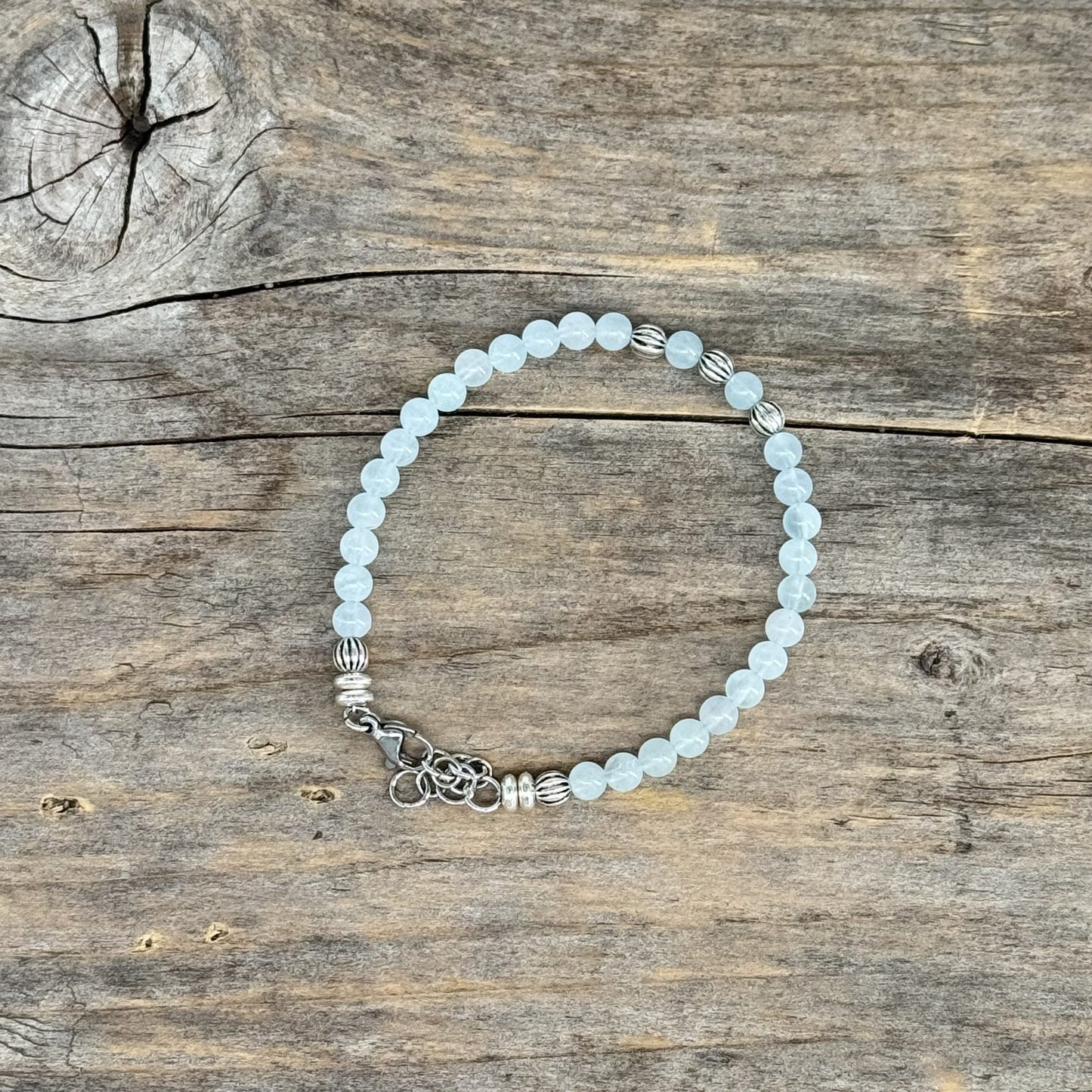 Sølv Armbånd med Aquamarin