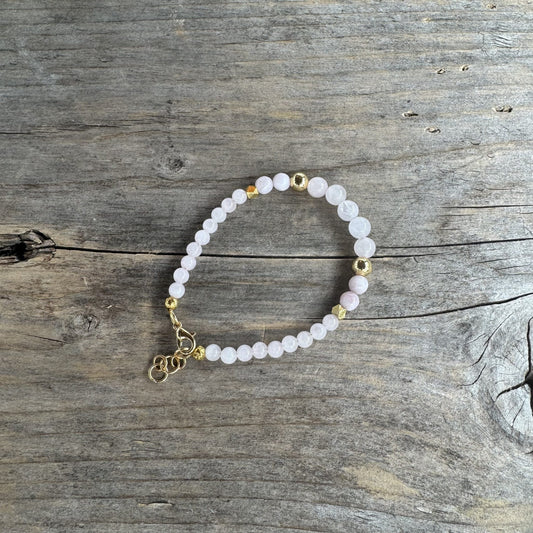 Messing Armbånd med Rosenkvarts