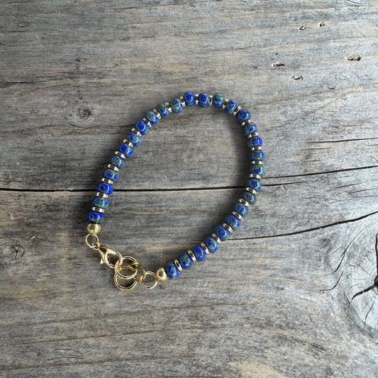 Messing Armbånd med Glass