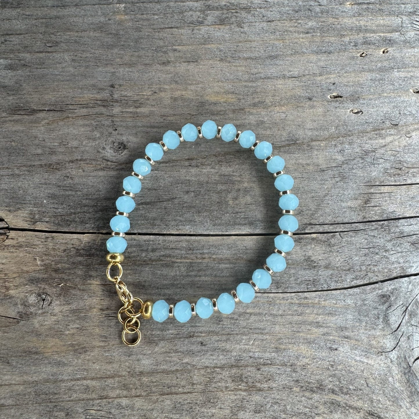 Messing Armbånd med Glass