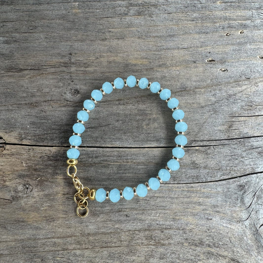 Messing Armbånd med Glass